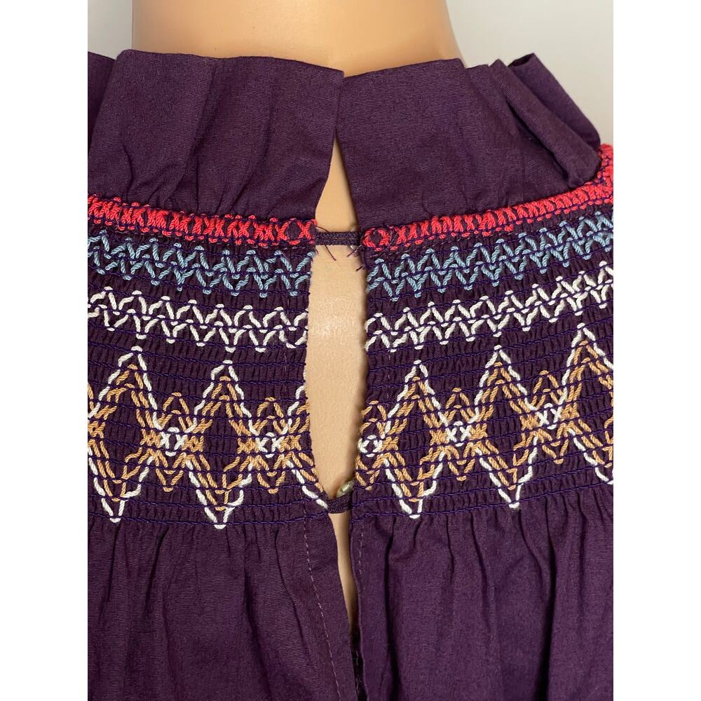 Tuckernuck Pomander Place Wrenley smocked embroidered dress size S plum purple - Picture 5 of 10